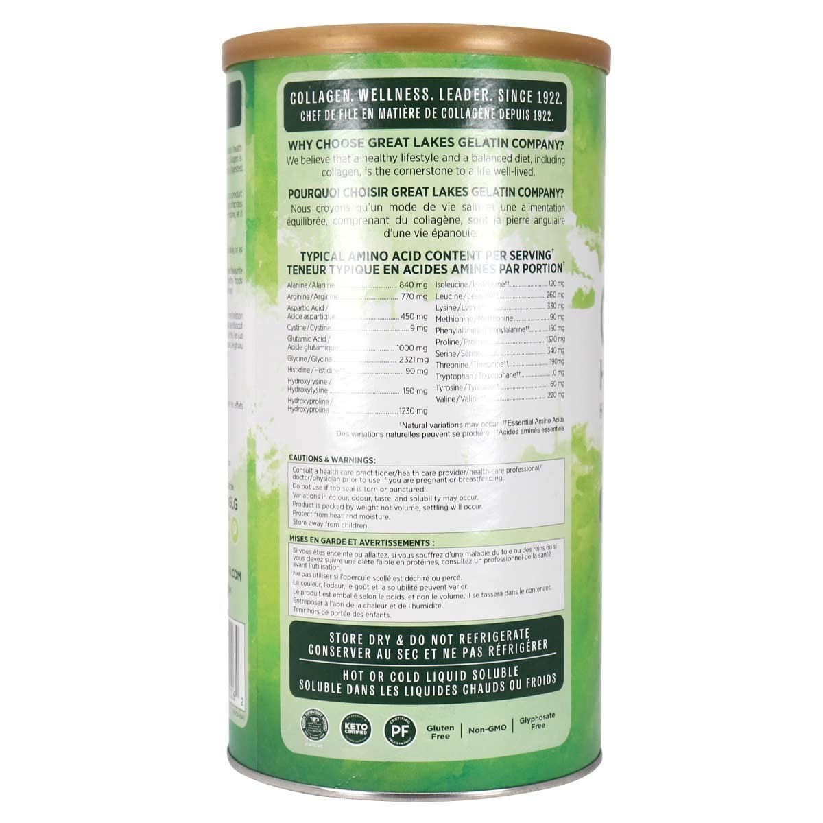 Collagen Peptides Powder for Skin, Hair, Nails & Joints – Non-GMO, Keto, 16 oz