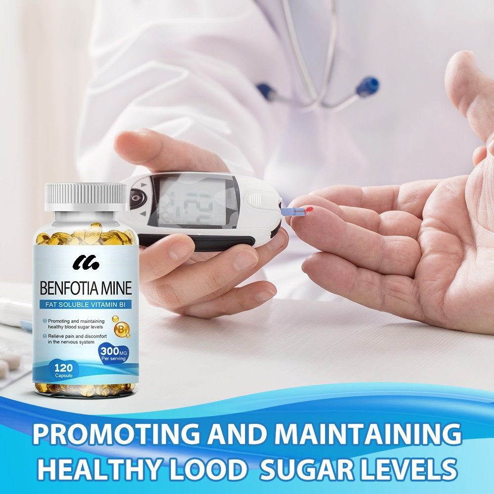 300mg Benfotiamine 120 Capsules – Fat Soluble Vitamin BI- Nervous System Support