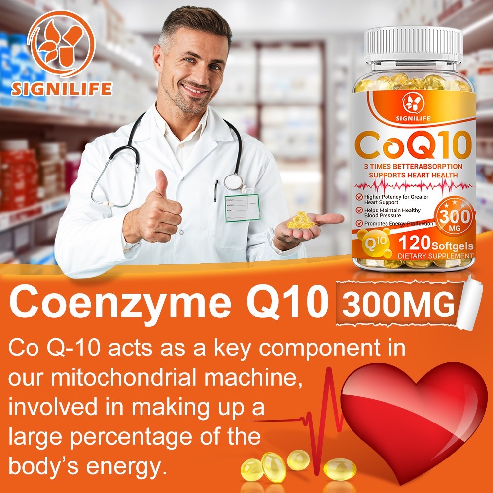 CoQ 10 Coenzyme Q10 Vegan Softgel 300mg Cardiovascular Heart Health 120 Capsule