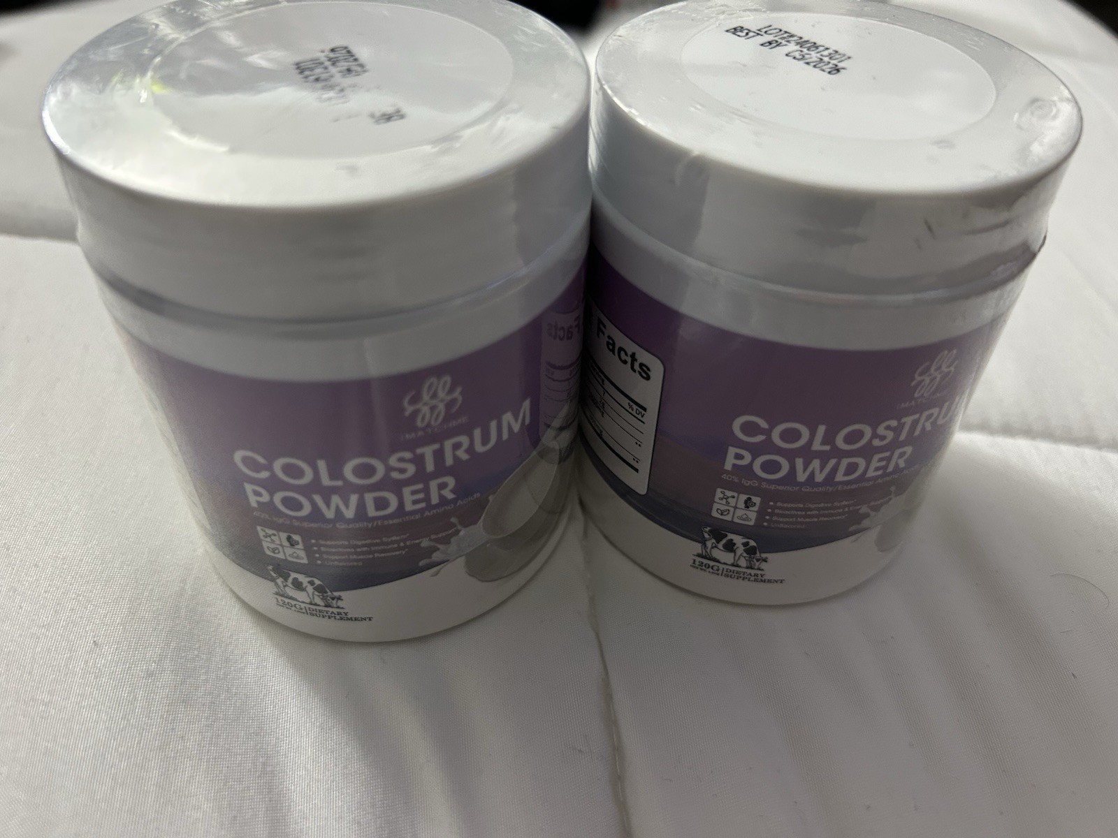 Lot Of 2 iMatchMe Bovine Colostrum Powder 120g/Each Exp 06/2026