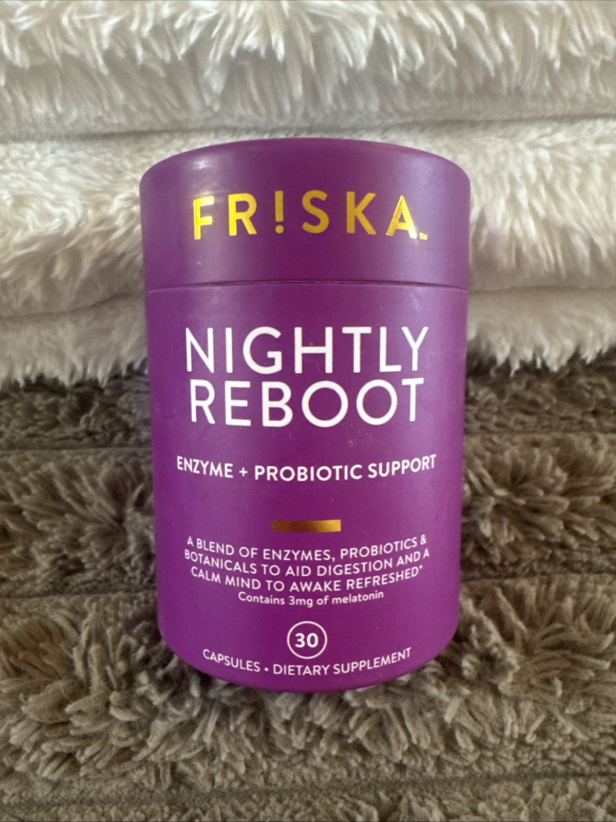 FRISKA Nightly Reboot Enzyme and Probiotics Supplement – 30ct 01/2026