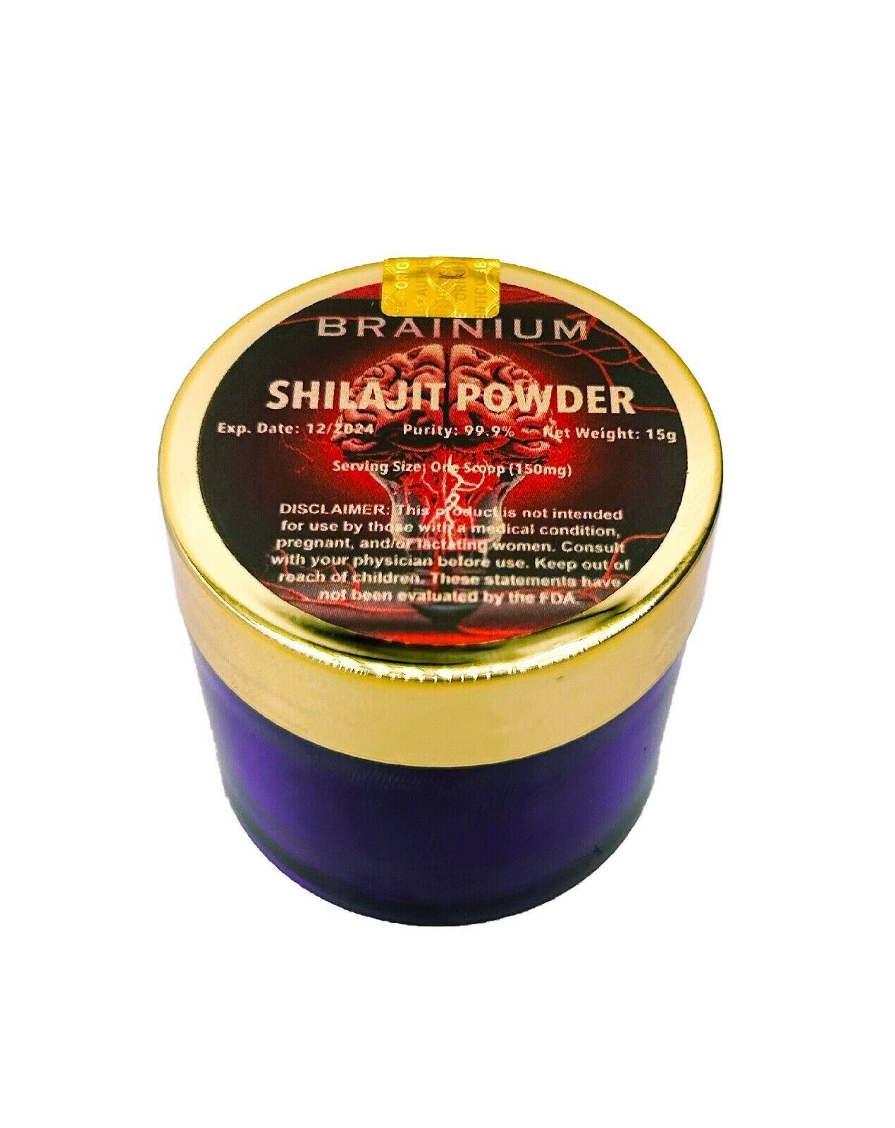 BRAINIUM – Shilajit Extract 15g – 52% Fulvic Acid – Himalayan Ayurvedic