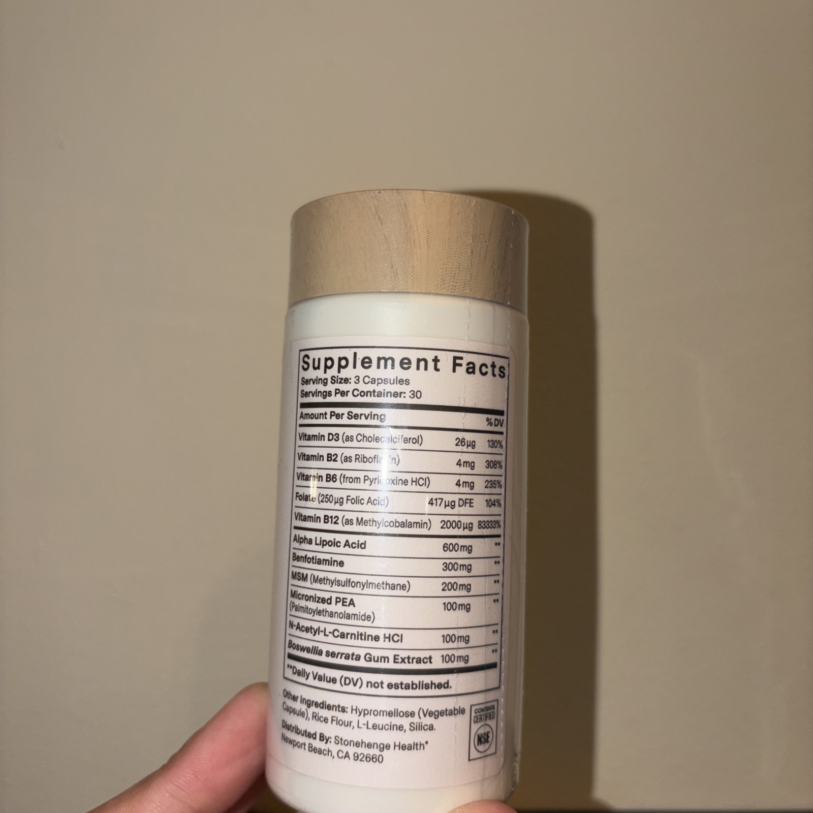 Stonehenge Health Dynamic Nerve 90 Capsules Nerve Health New Expiration 2/2028