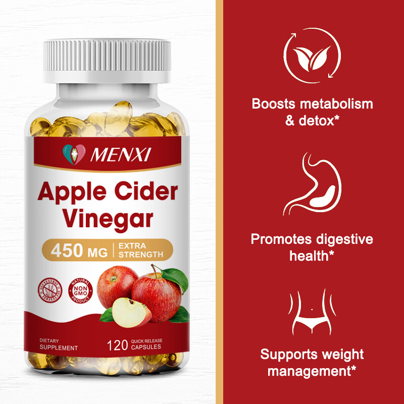 Apple Cider Vinegar Capsules – 450 mg with The Mother Keto Diet Supplement 120pc