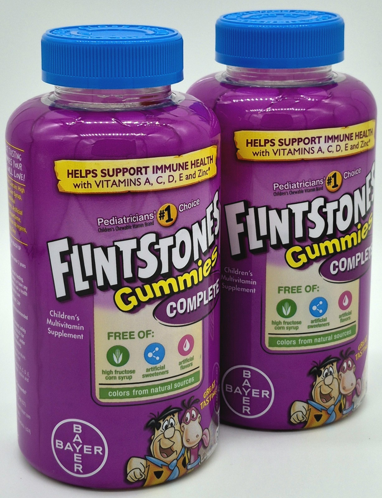 Flintstones Complete Kids Multivitamin Gummies 180 Ct Each 2 Pack Exp 03/2027
