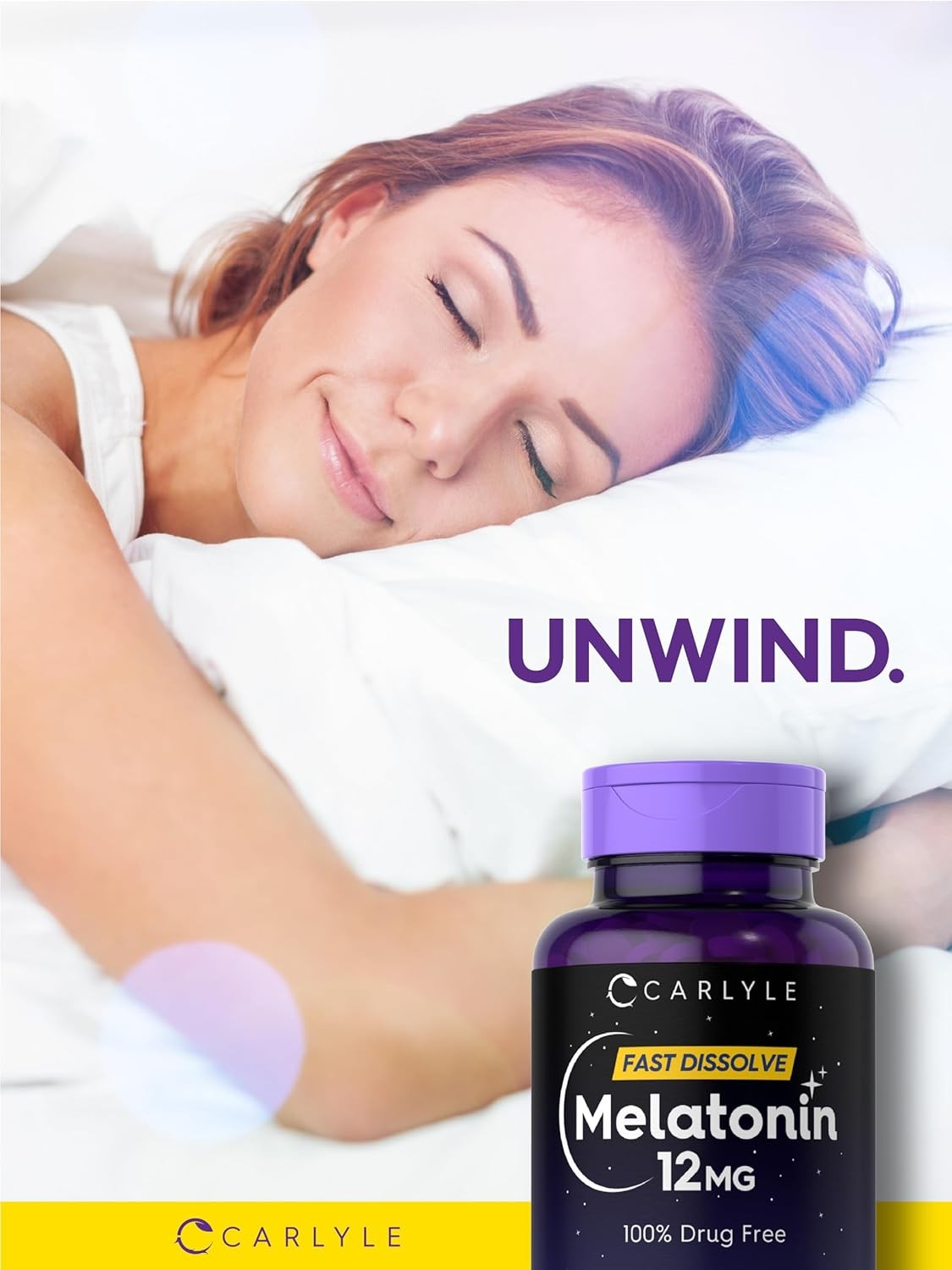 Carlyle Melatonin 12 mg Fast Dissolve 300 Tablets | 300 Count (Pack of 1)