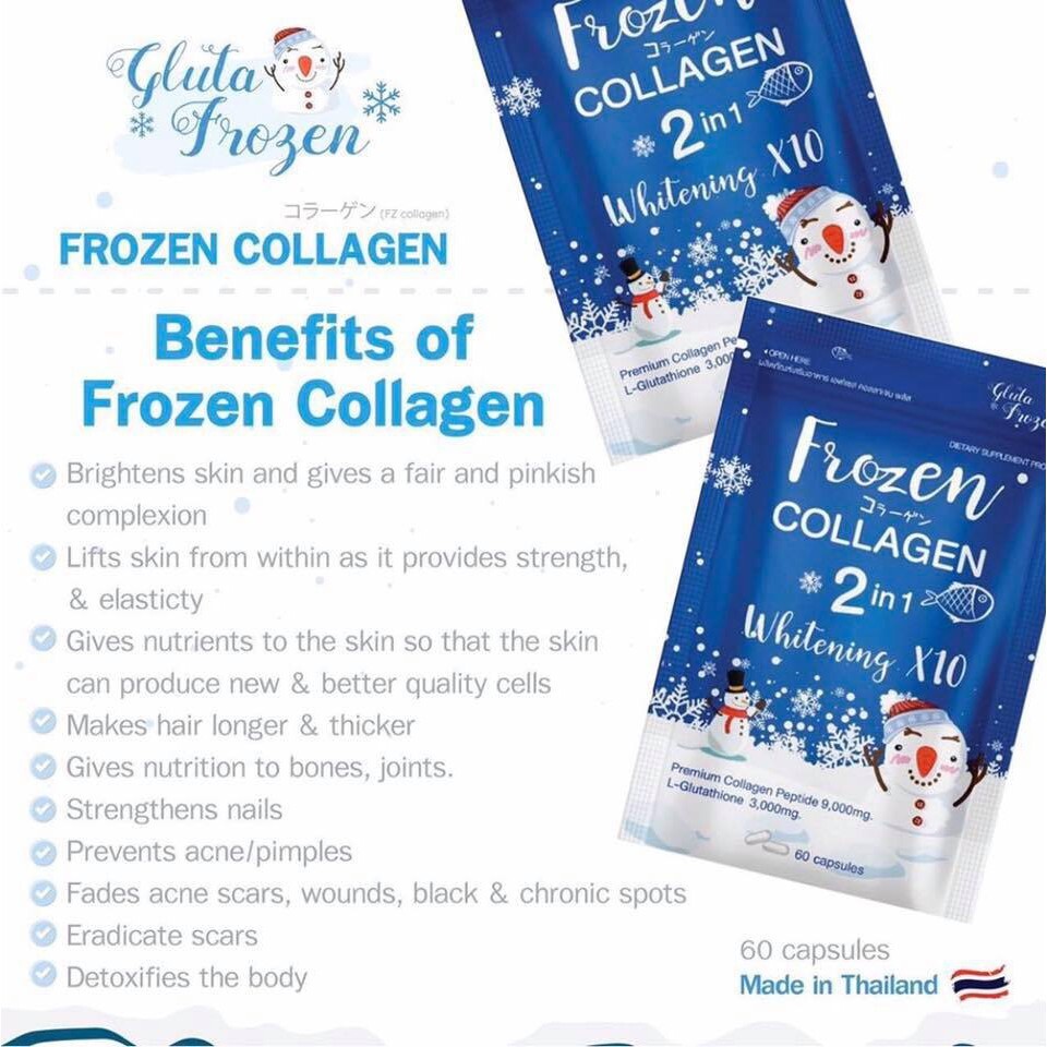 FROZEN COLLAGEN 2in1 Whitening 60capsules Authentic! US Seller