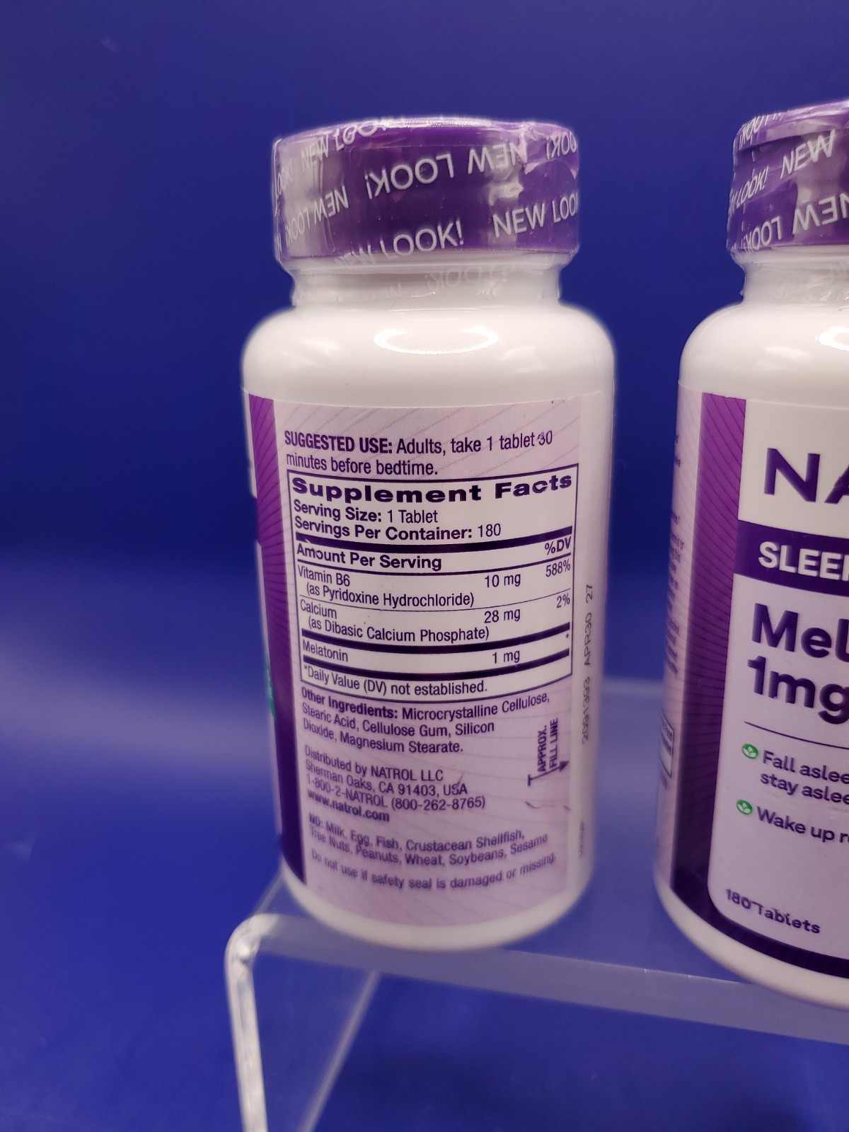 2 Pack Natrol Melatonin 1mg Sleep Support Tablets 180Ct Tablets Exp 04/27 New