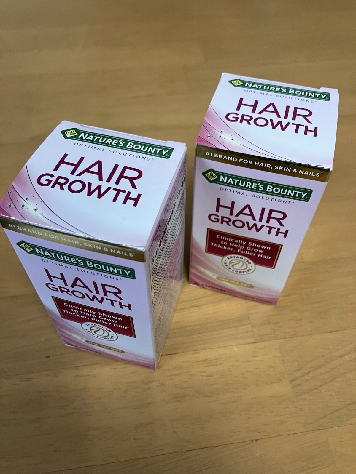 2 Pack Nature’s Bounty Hair Growth Supplement 60 Capsules, Exp. 06/2027