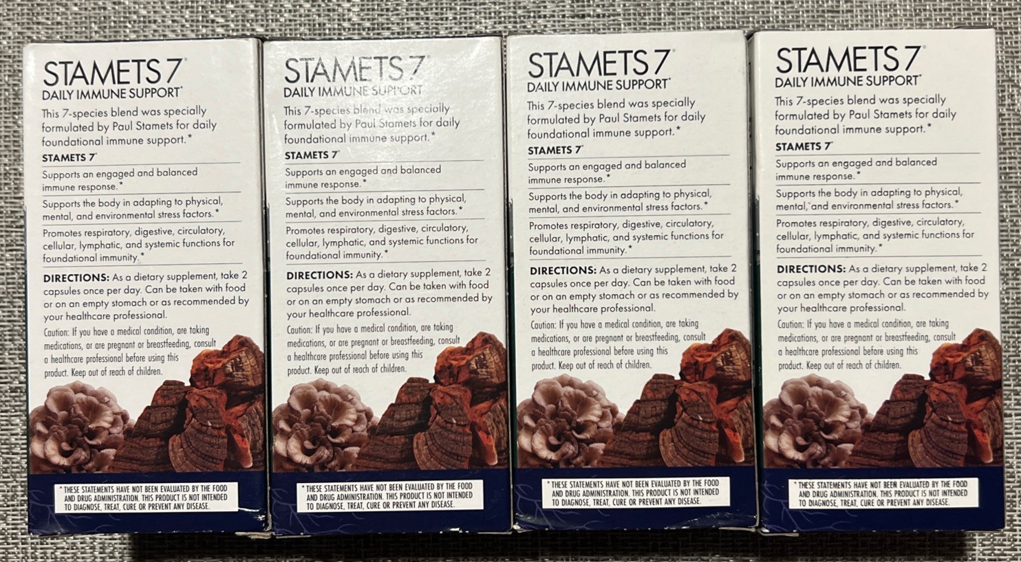 Host Defense Mushrooms Stamets 7- Daily Immune Support 60caps EXP 06/2026 (Pack4