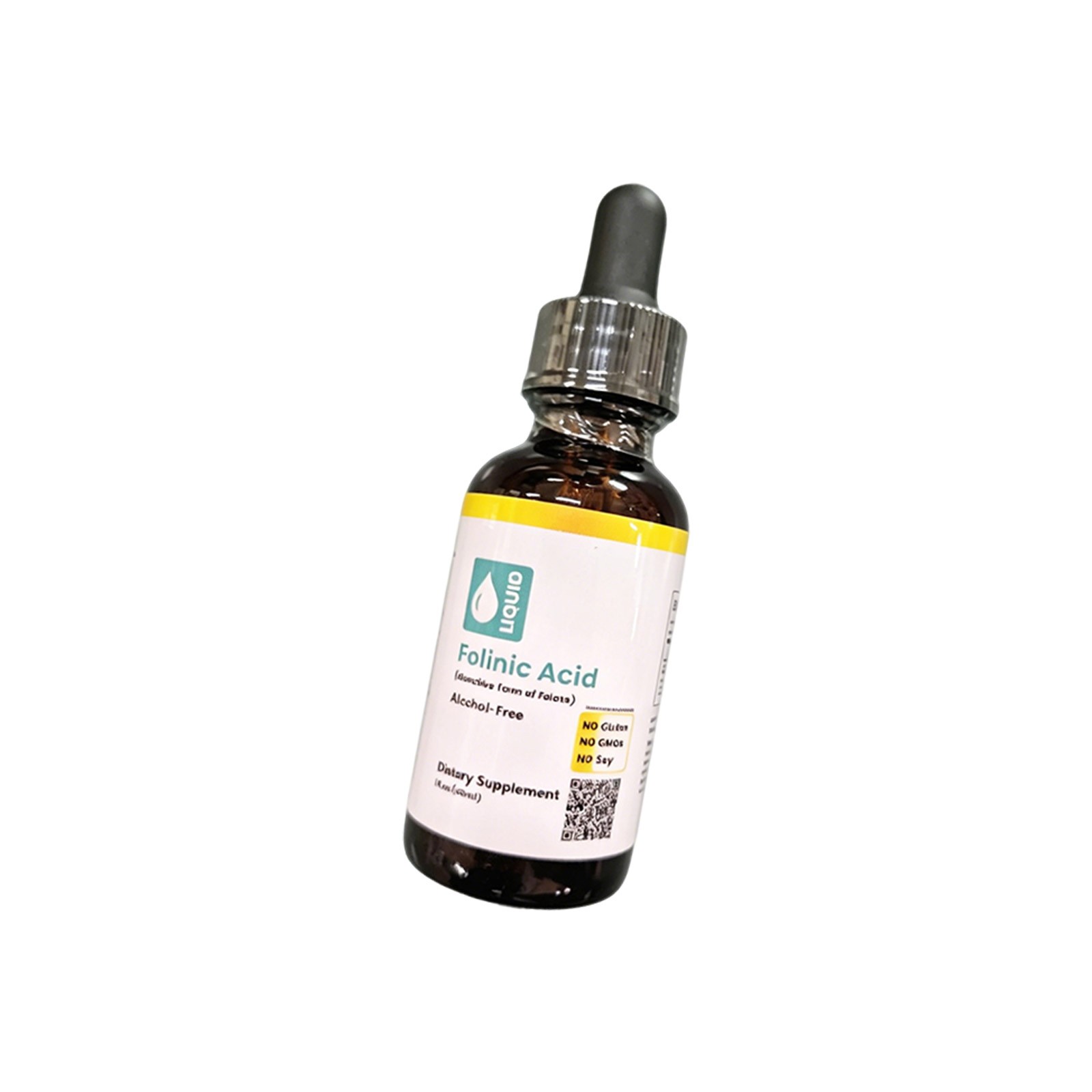 BUY 2 GET 1 FREE California Gold Nutrition Folinic Acid Alcohol 1oz/30ml- 3 Pack