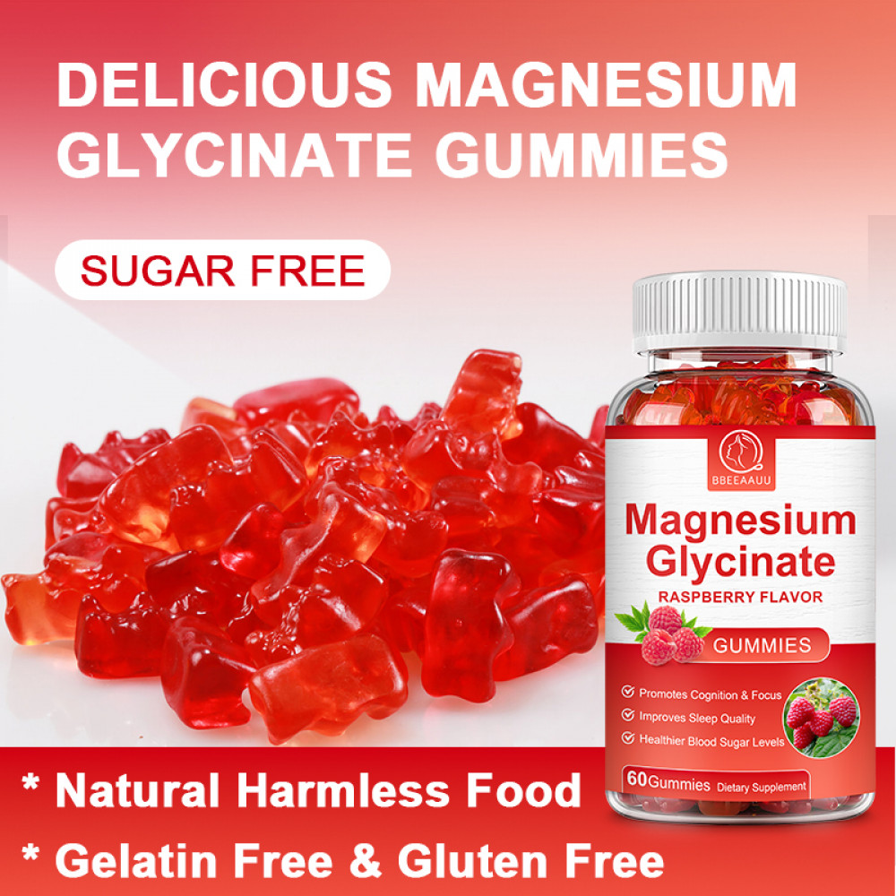 500mg Magnesium Glycinate Gummies Improve Sleep Promotes Cognition & Focus 120pc
