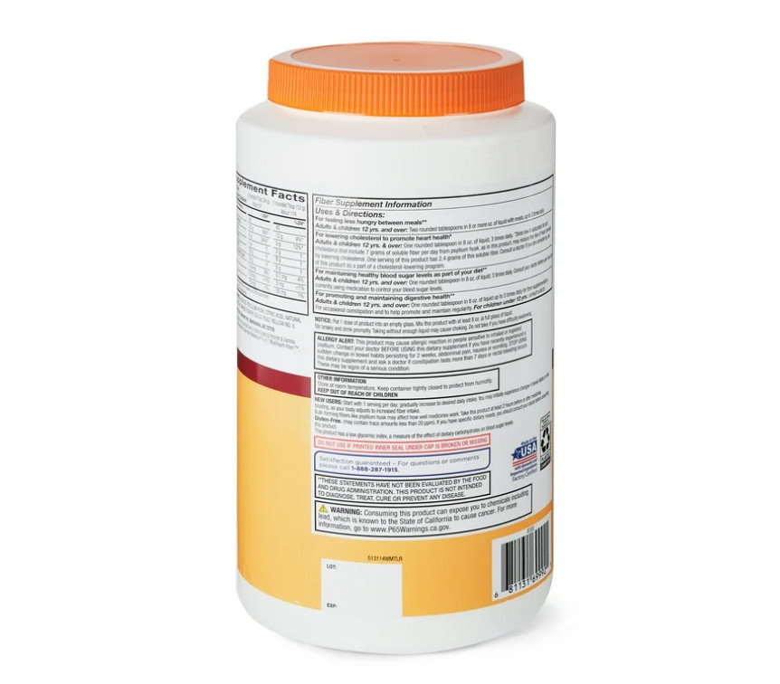 Equate Daily Fiber Orange Smooth Fiber Powder, 48.2 oz. ( Fast Free Shipping )