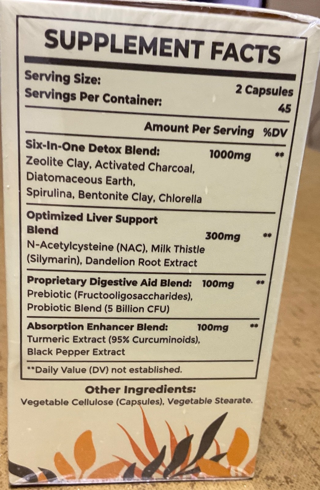2 Bottles of Pro/Prebiotics & Enzymes…1 Detox Binder…1 Graviola..4 Bottles Total