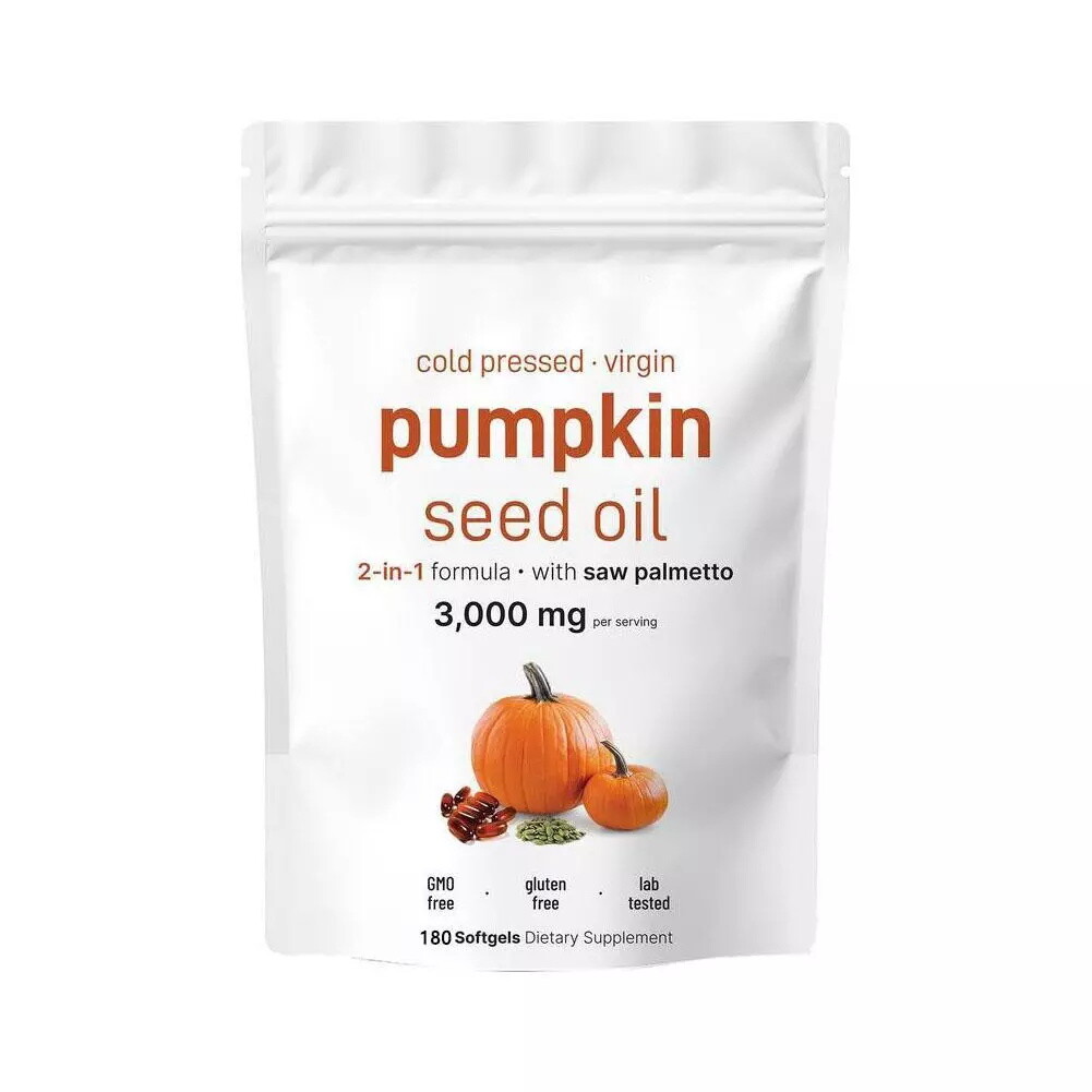 Pumpkin Seed Oil Saw Palmetto 3000 mg Per Serving -Bladder & Prostate Health