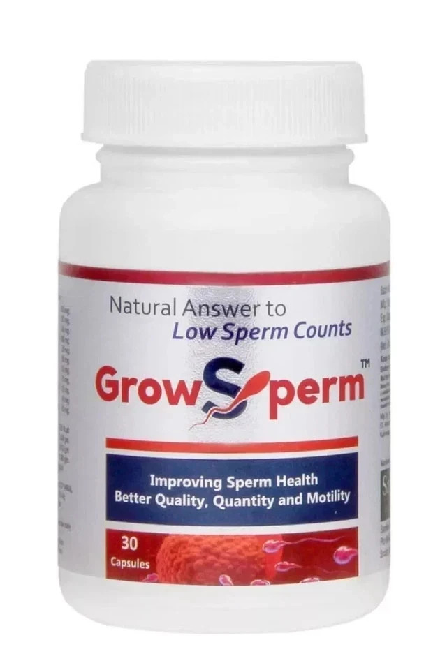 Grow Sperm Men Herbal Wellness Capsules Natural Vitality Support 30 Veg Capsules