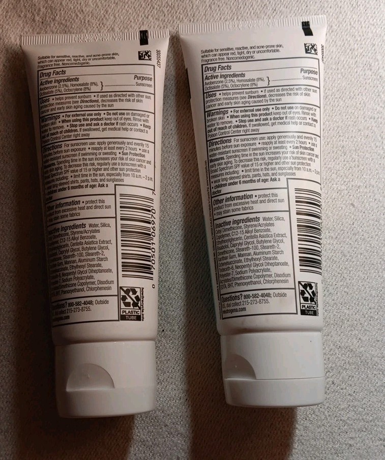 2 SPF 30 Neutrogena Ultra Gentle Daily Facial Moisturizer 3.4 fl. oz. (YY38)