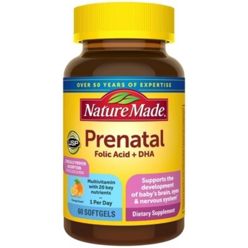 Nature Made Prenatal with Folic Acid + DHA, Prenatal Vitamin