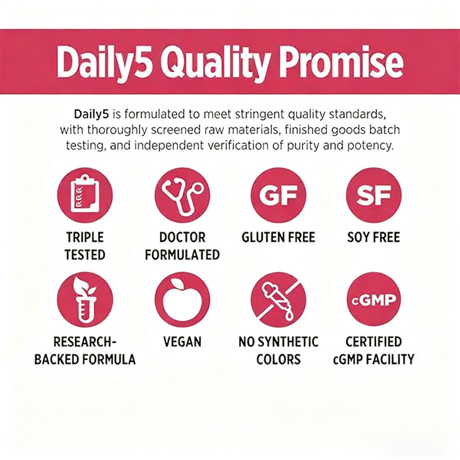 Doctors’ Preferred Daily5 90 Vegan Capsules Dietary Supplement