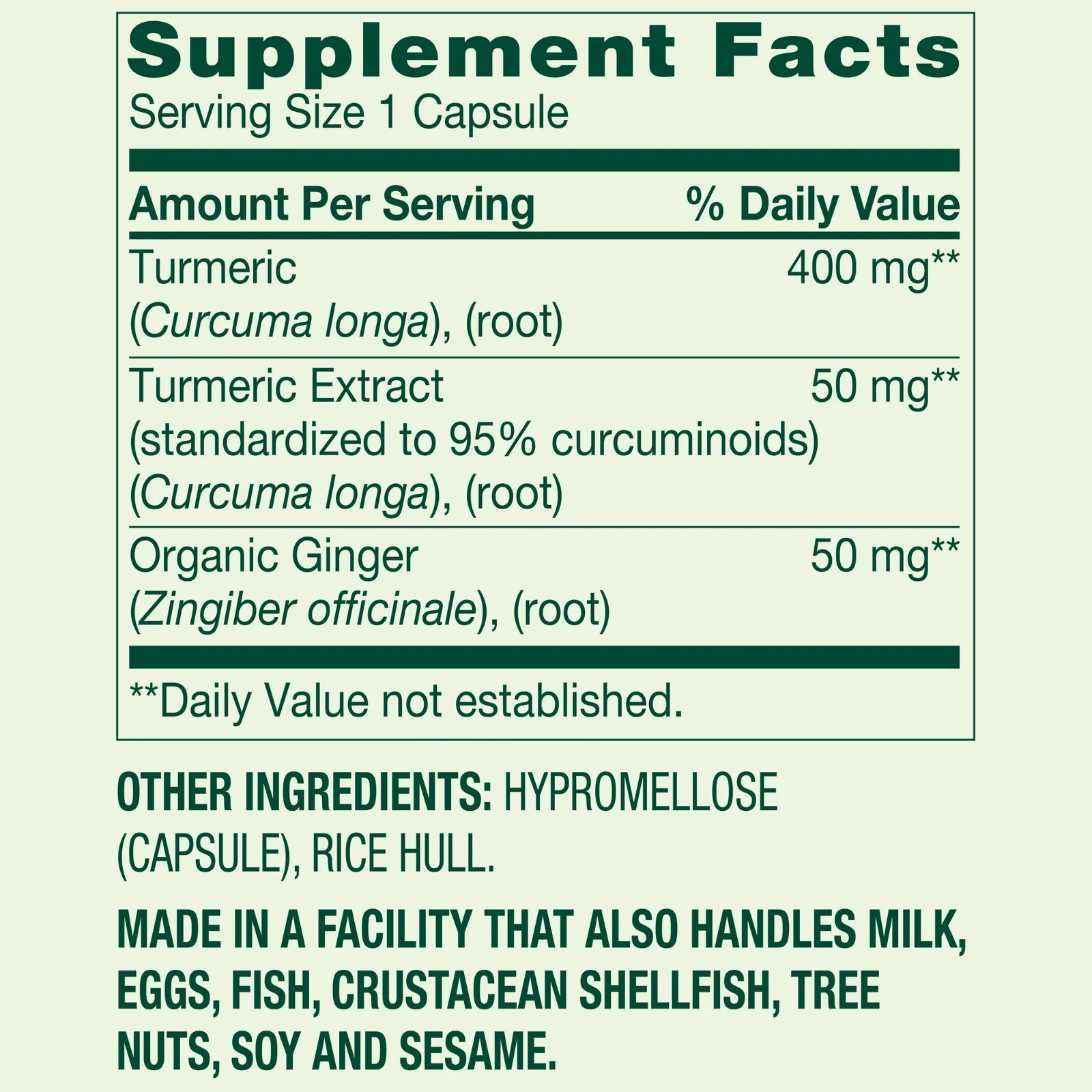 Spring Valley Turmeric Curcumin with Ginger Powder DietarySupplement 500mg 180ct