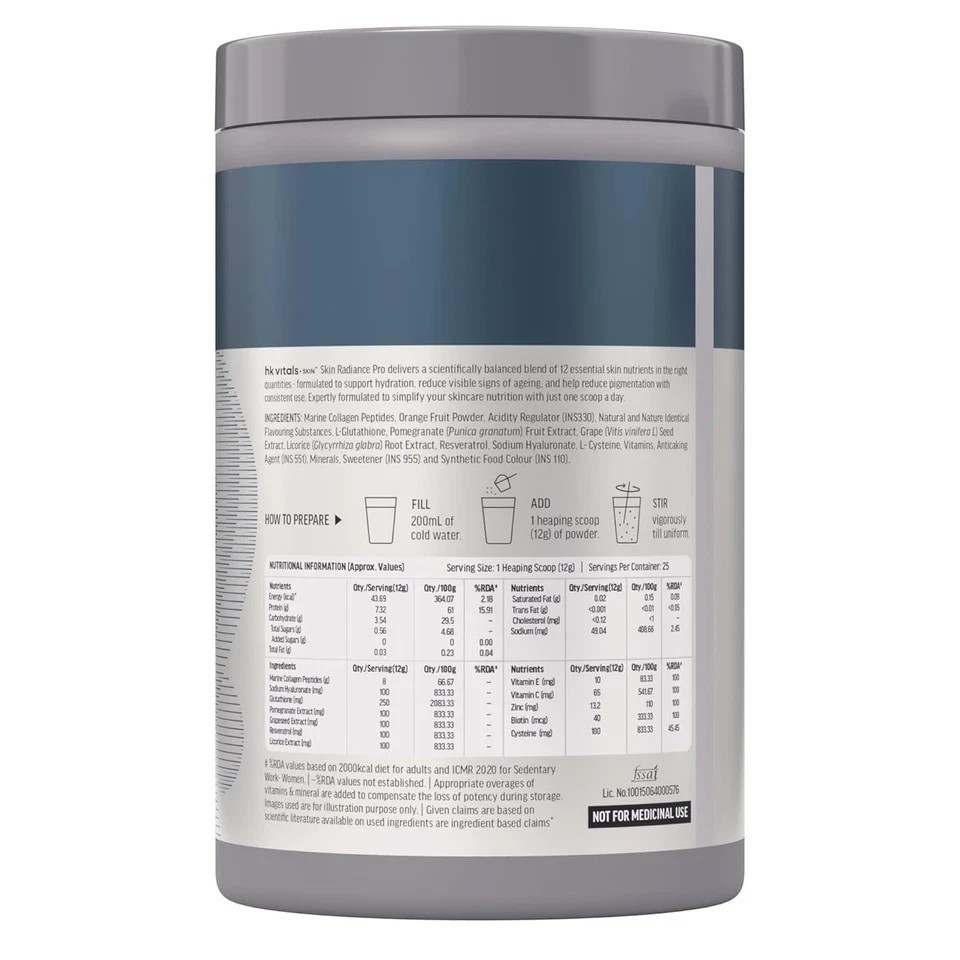 HK Vitals Collagen 300g – Skin Radiance Pro with Glutathione & Biotin S508