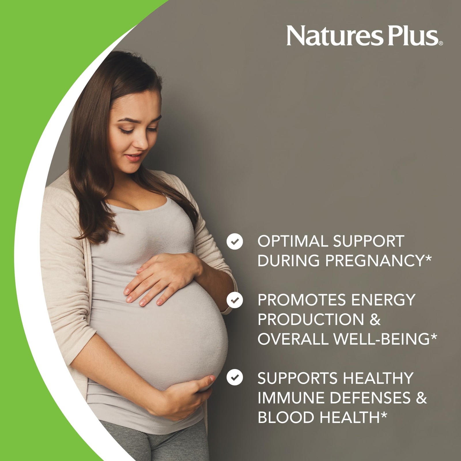 NaturesPlus Source of Life Prenatal – 90 Tablets – 90 Count (Pack 1), Tan