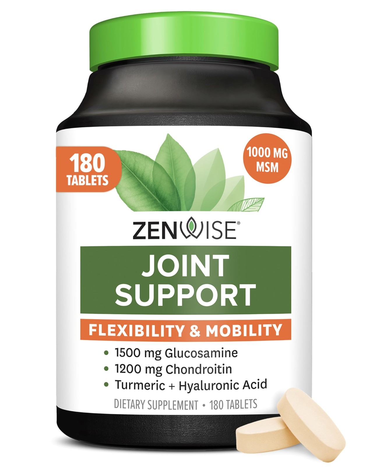 Zenwise Health Joint Support Supplement with Glucosamine Chondroitin MSM, Cur…