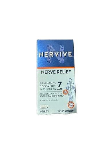 Nervive Nerve Relief, 30 Daily Tablets, EXP 9/27