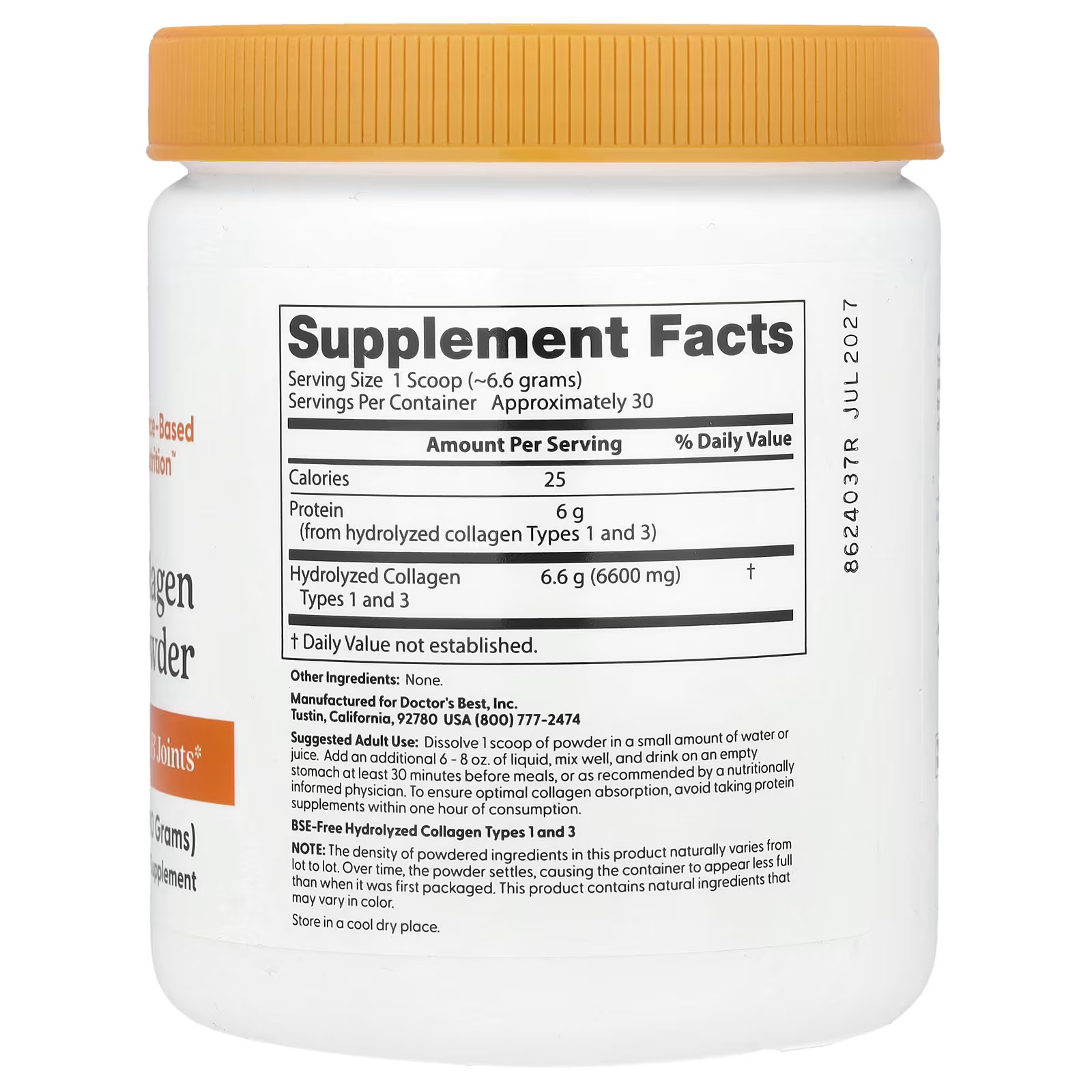 2 X Doctor’s Best, Pure Collagen Types 1 and 3 Powder, 7.1 oz (200 g)
