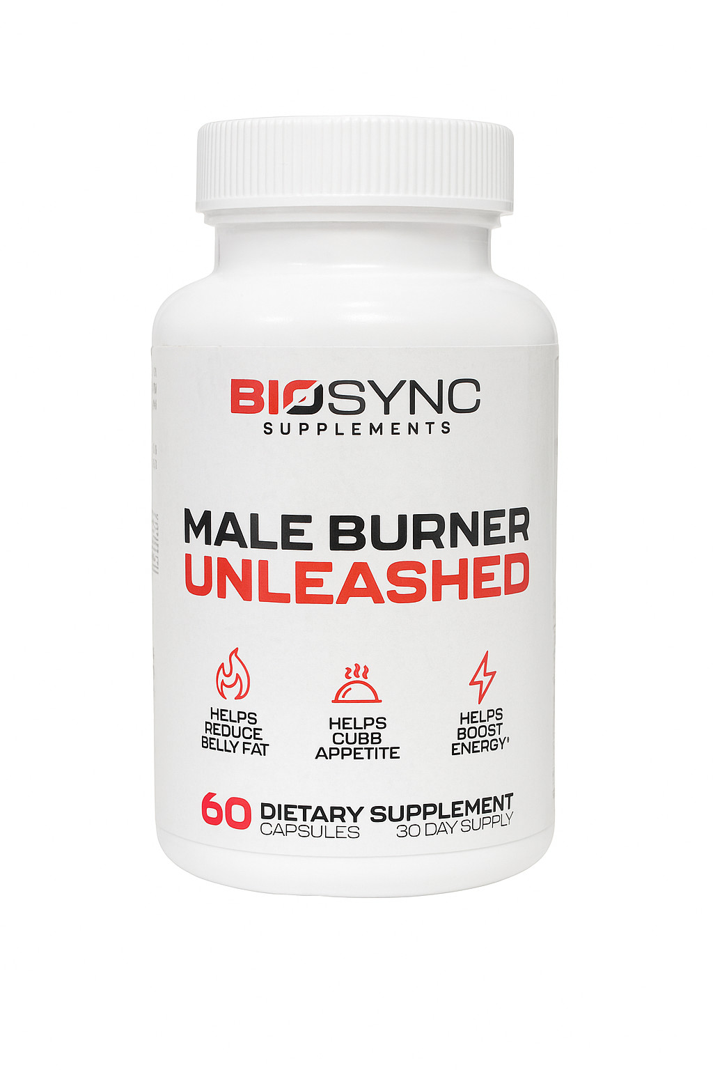 Male Burner Unleashed Biosync Weight Loss Pills Fat Burner 60 caps Exp. 08/2027