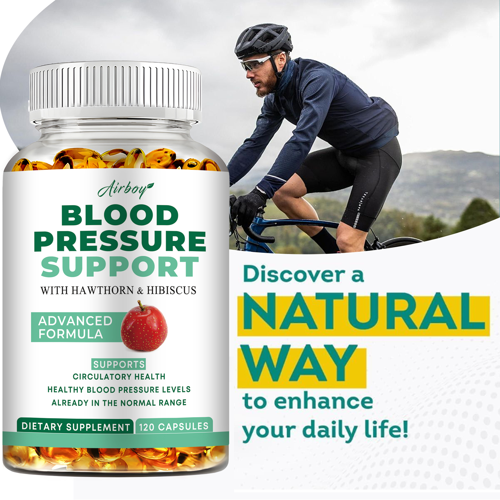Blood Pressure Support – Hawthorn, Hibiscus – Heart and Blood Pressure Support