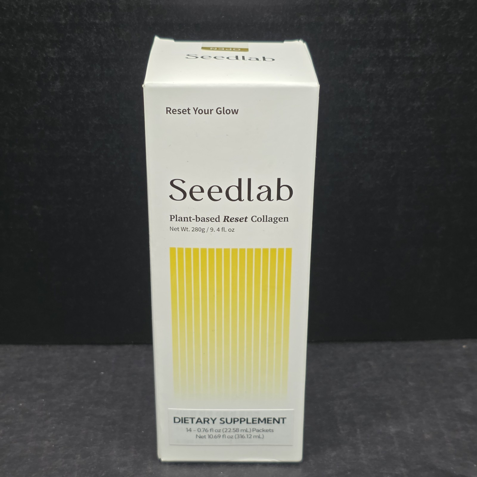 Dr. Eve Seedlab Plant-Based Reset Collagen Shot – 14 – 0.76 Fl Oz Packets, New!