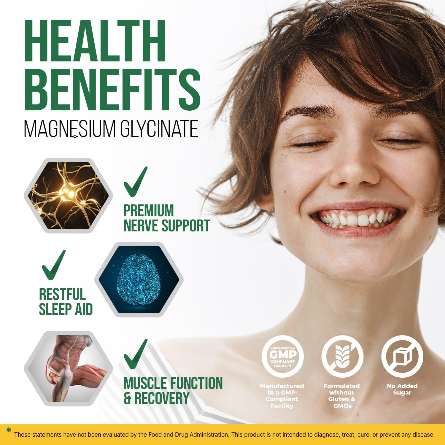 Magnesium Glycinate 500mg Liquid Drops – Sugar-Free 2 Fl Oz (Pack of 1)