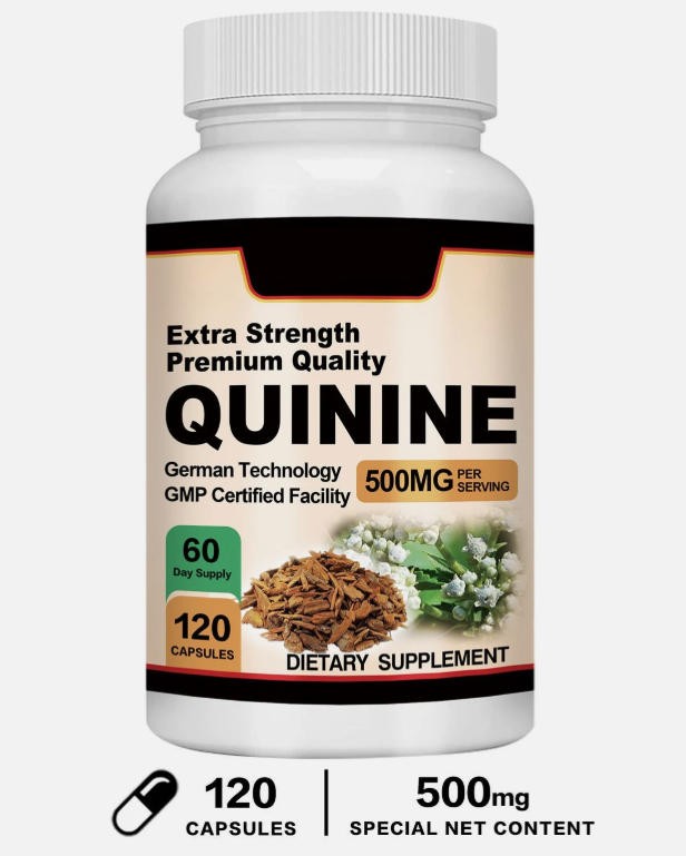 120x Quinine Capsules 500mg Anti-Inflammatory Digestive Support Cramp Defense