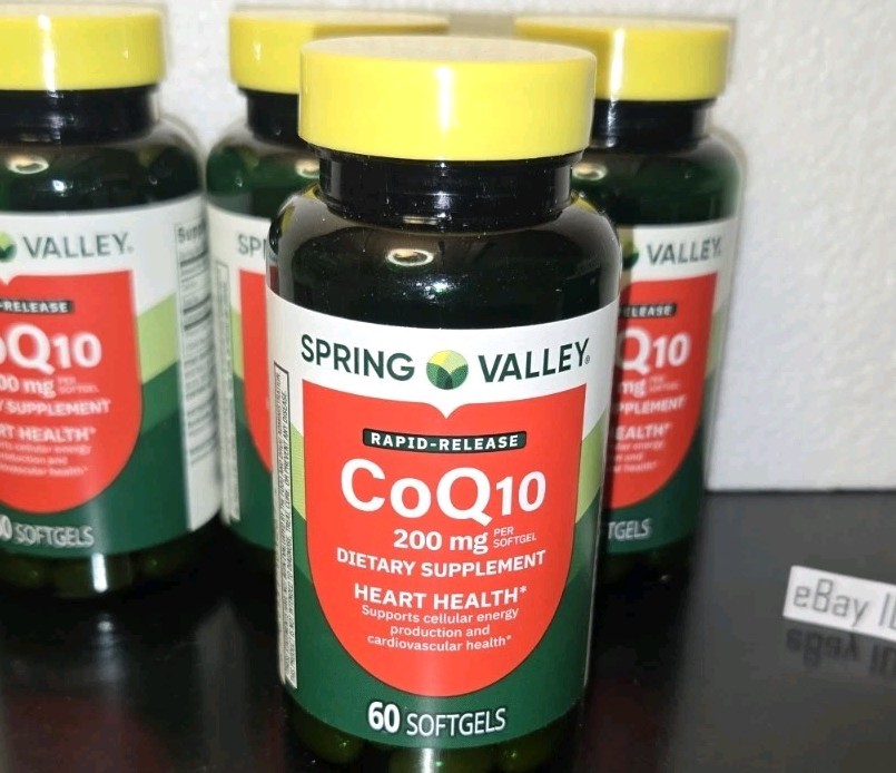 EXP 07/2028! (240ct) 4 Lot 80ct Spring Valley CoQ10 200mg Softgels Rapid Release