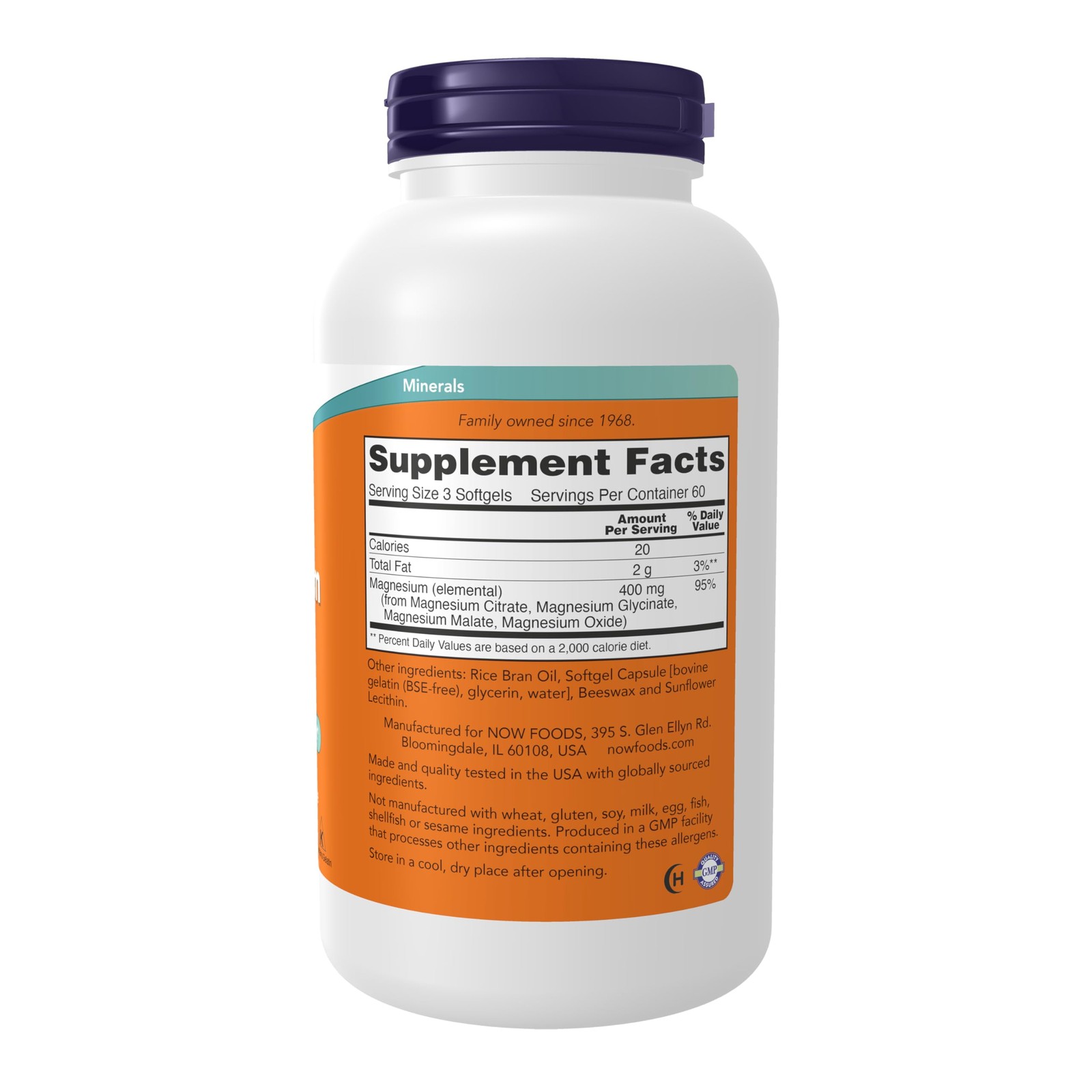 NOW Supplements, Magnesium Citrate, With 180 Count (Pack of 1), Light Yellow