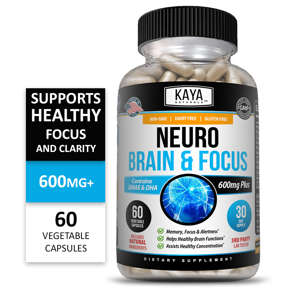 Neuro Brain & Focus 60ct, Healthy Memory Function, Clarity Nootropic Supplement