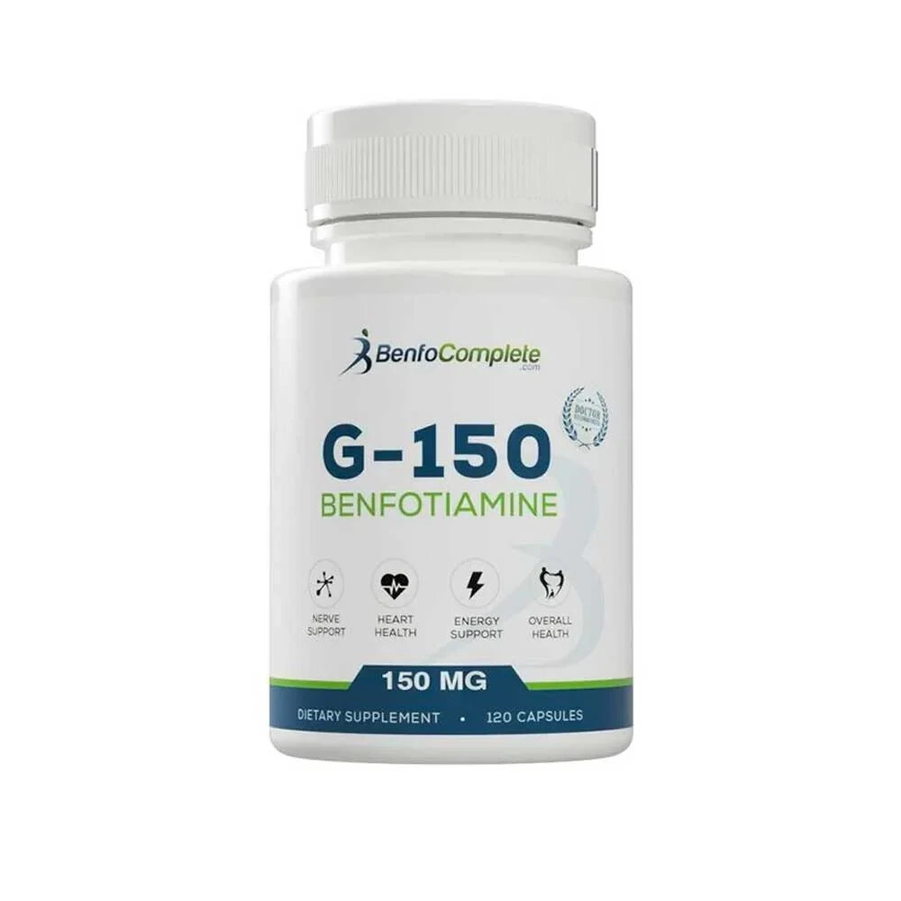 Benfotiamine 150mg 120 Gelatin Capsules Per Bottle Made in USA
