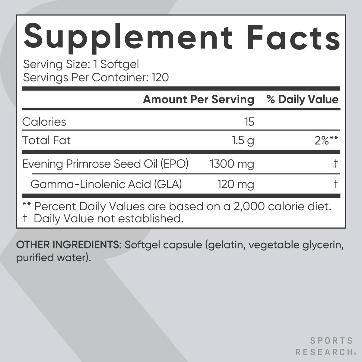 Evening Primrose Supplement from Cold Pressed Oil – Softgels for Women’s Health