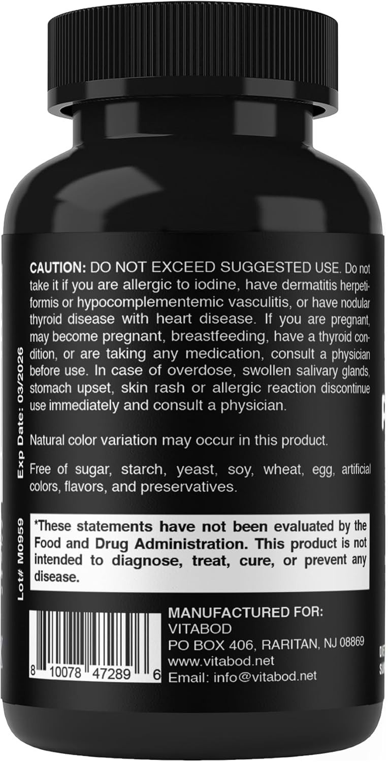 Potassium + Iodide Pills Tablets☆130 mg Supplement☆Survival Kit Fallout