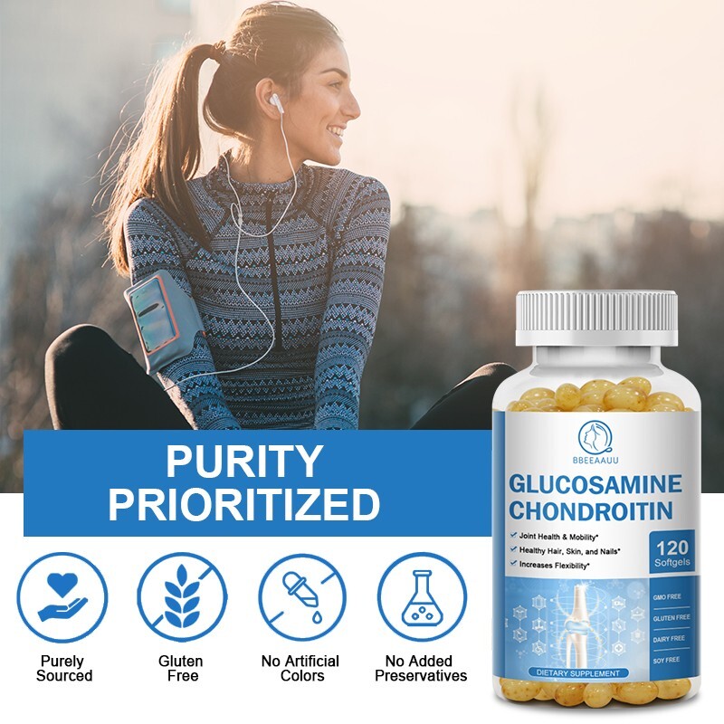 Glucosamine Chondroitin MSM 1500mg Vitamin D3 Triple Strength Joint Support Caps