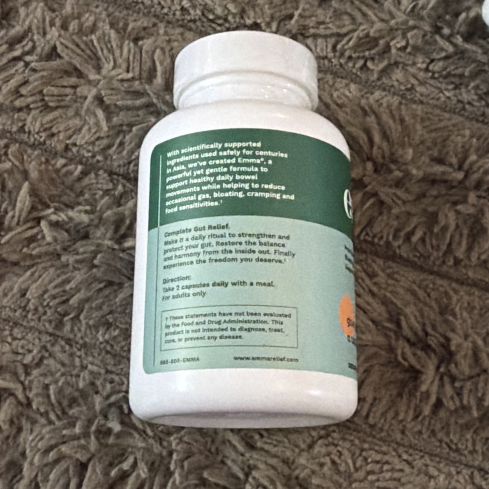 (2) Emma by Enclave BioActives Gut Relief Capsules 60ct Digestive Support