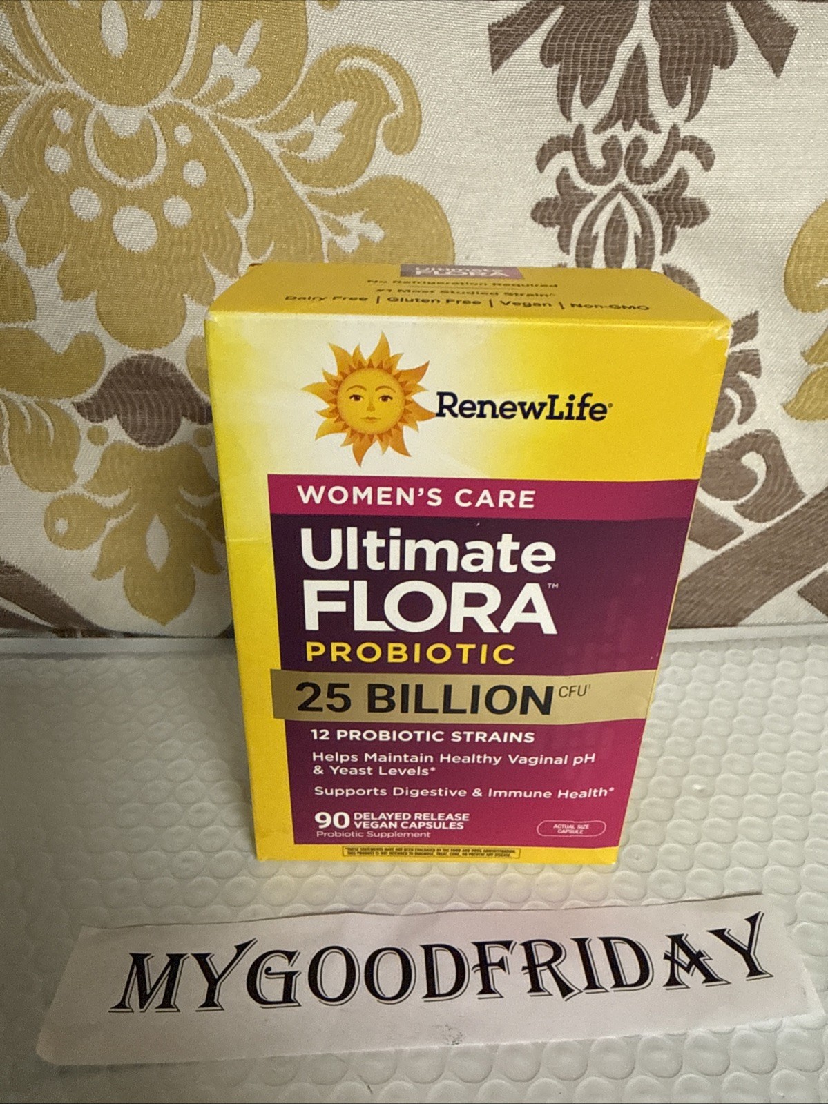 Renew Life Ultimate Flora Womens Care Probiotic 25 Billion CFU 90 Count Exp:7/27