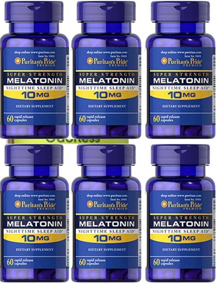 Melatonin 10 Mg 2 Bottles X 60 softgels= 120 rapid release capsules made in USA