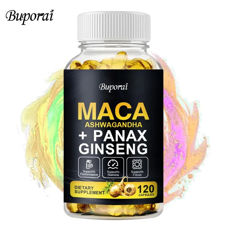 Maca Root 120pcs, Endurance,Stamina and Men Performance, Improved Mood and Focus