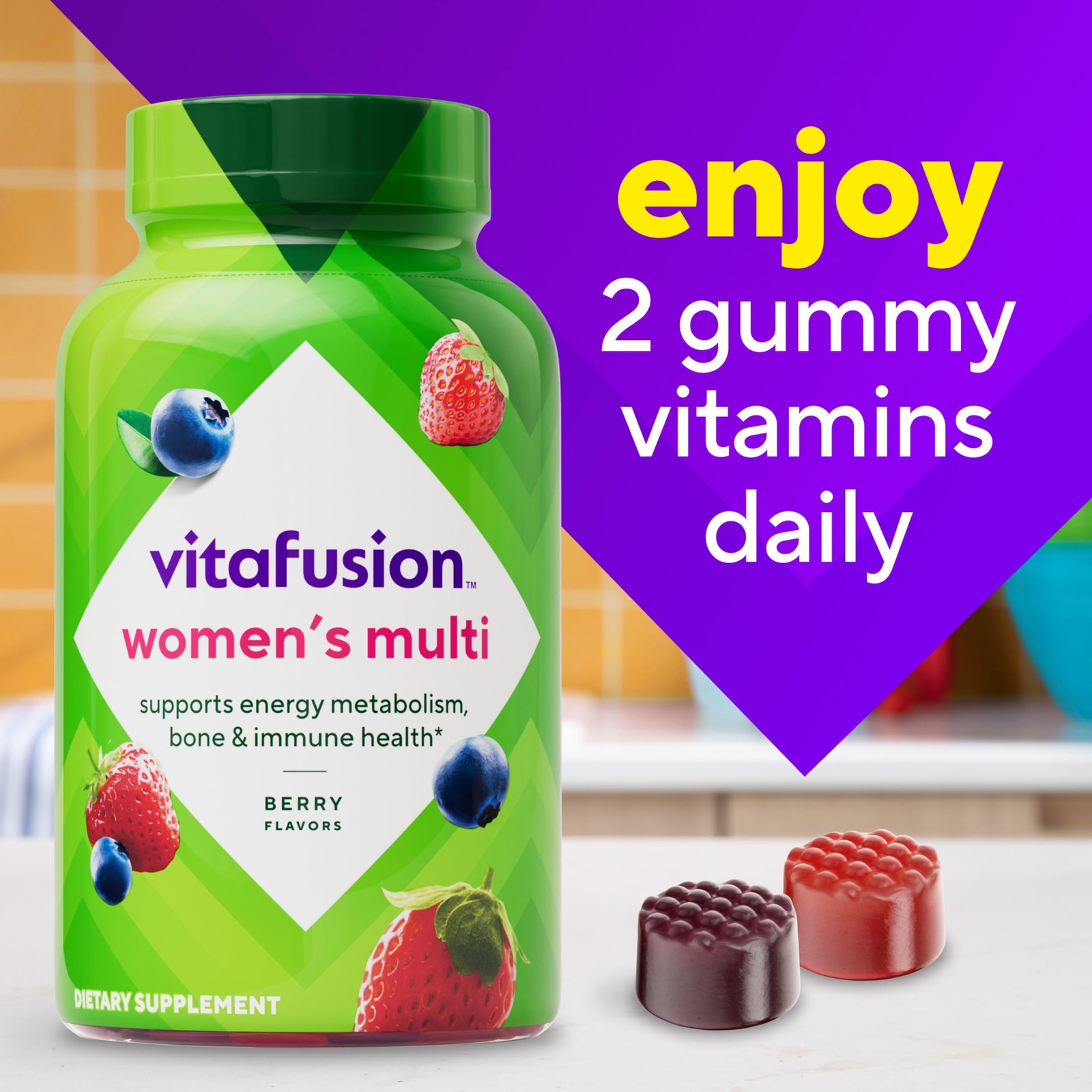 Vitafusion Adult Gummy Vitamins for Women, 120 Count 120 (Pack of 1)