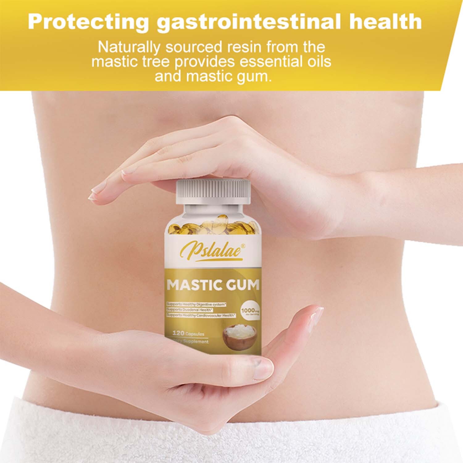 Mastic Gum Capsules 1000mg – Support Gastrointestinal Health, Digestive System