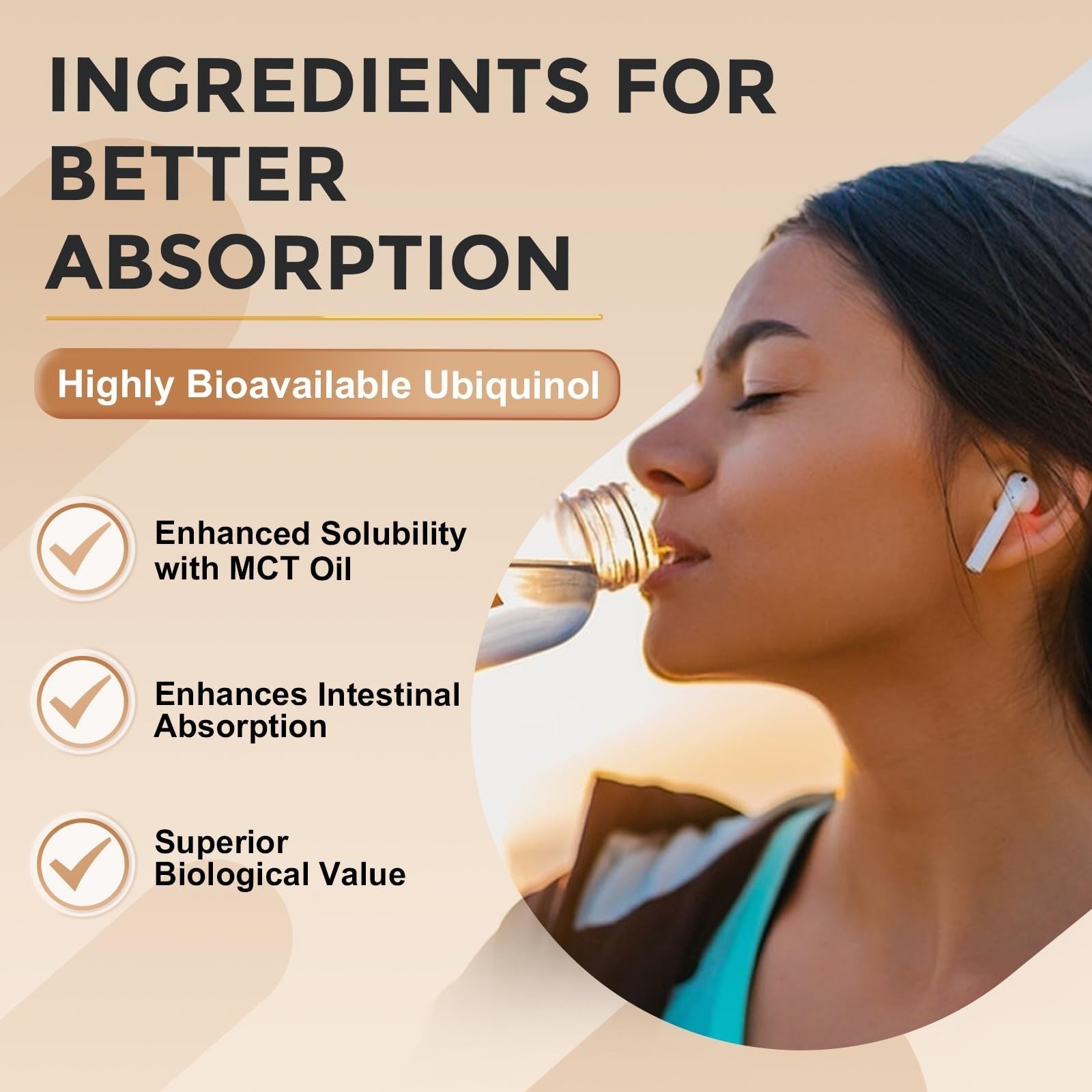 Ubiquinol CoQ10 200mg Softgels – 4-in-1 Antioxidant for Heart Health, Energy Boo