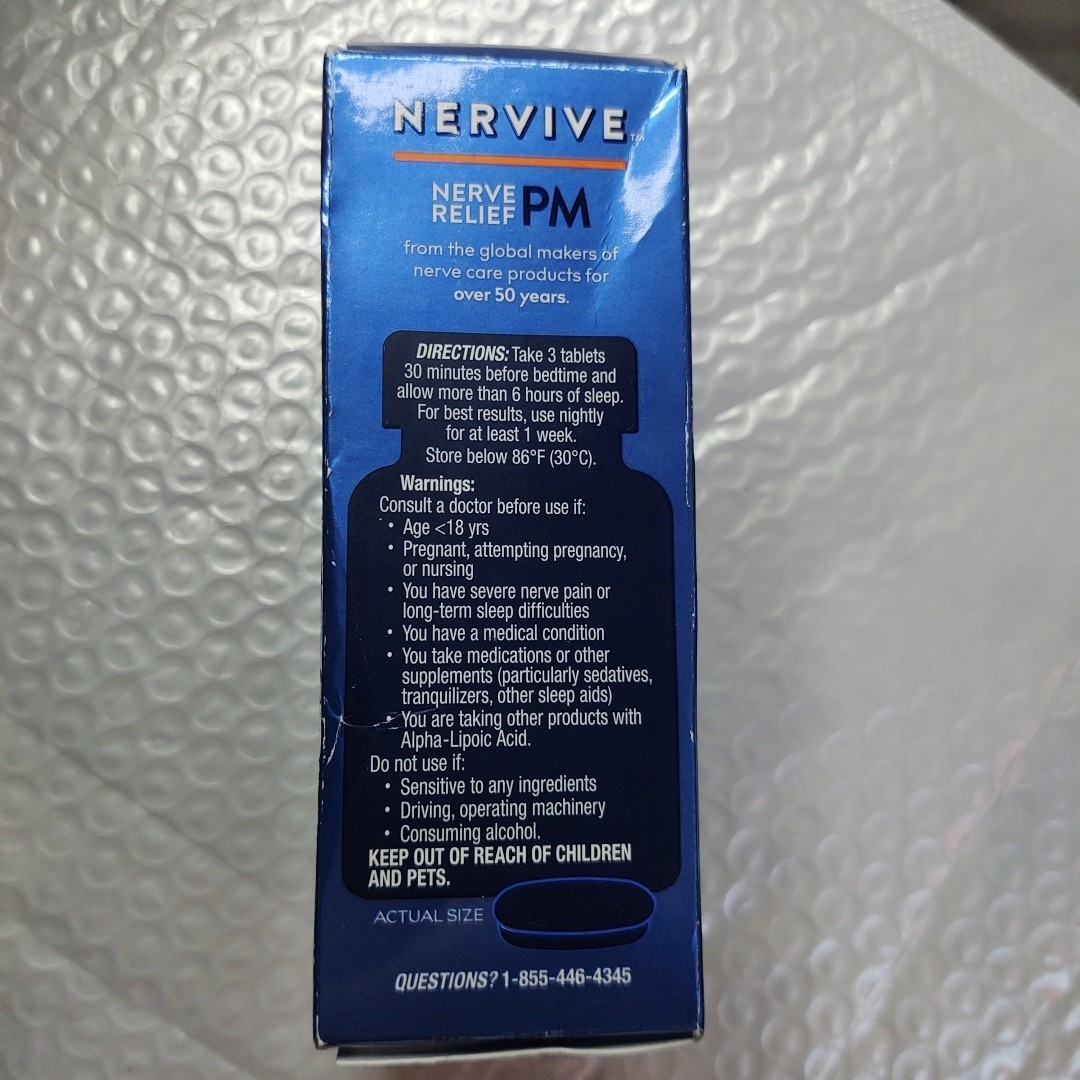 Nervive Nerve Relief PM New Sealed 30 ct Exp 08/26