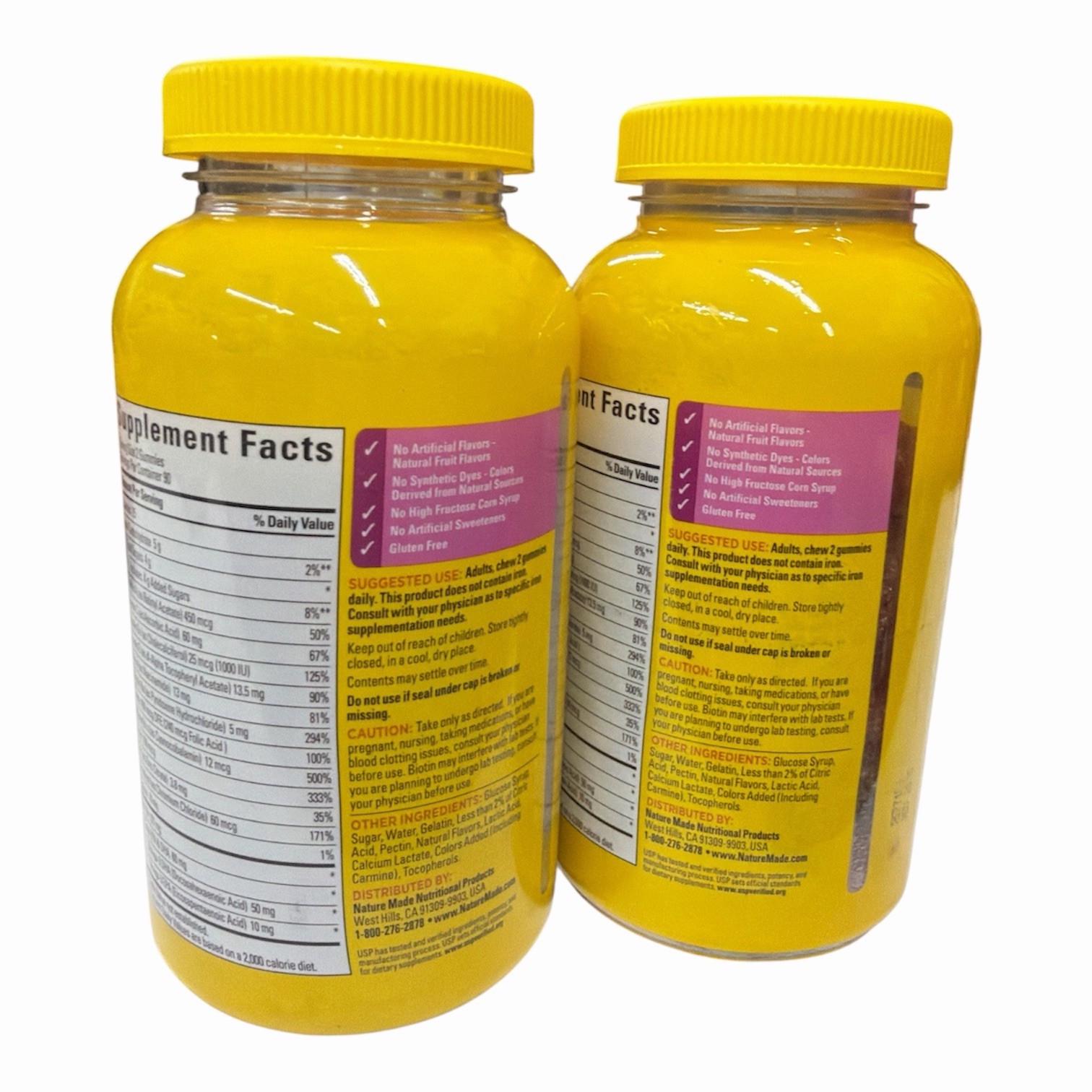 2 (180 count each) Nature Made Multivitamin + Omega-3 for Her EXP 11/26